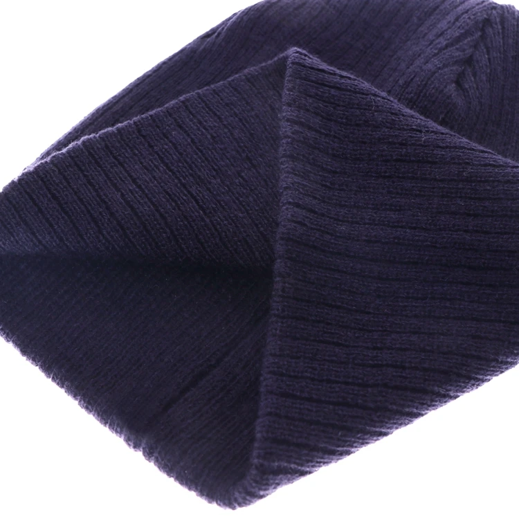 
Wholesale Custom unisex winter outdoor sport cable knit plain striped beanie 