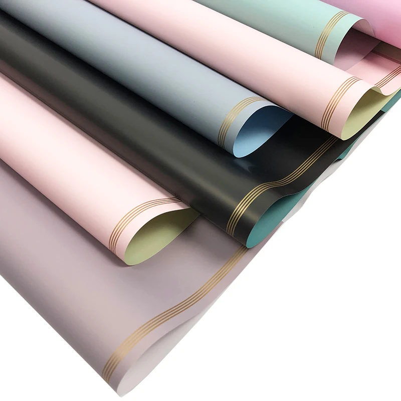 New high grade yarn wave pattern flower wrapping paper