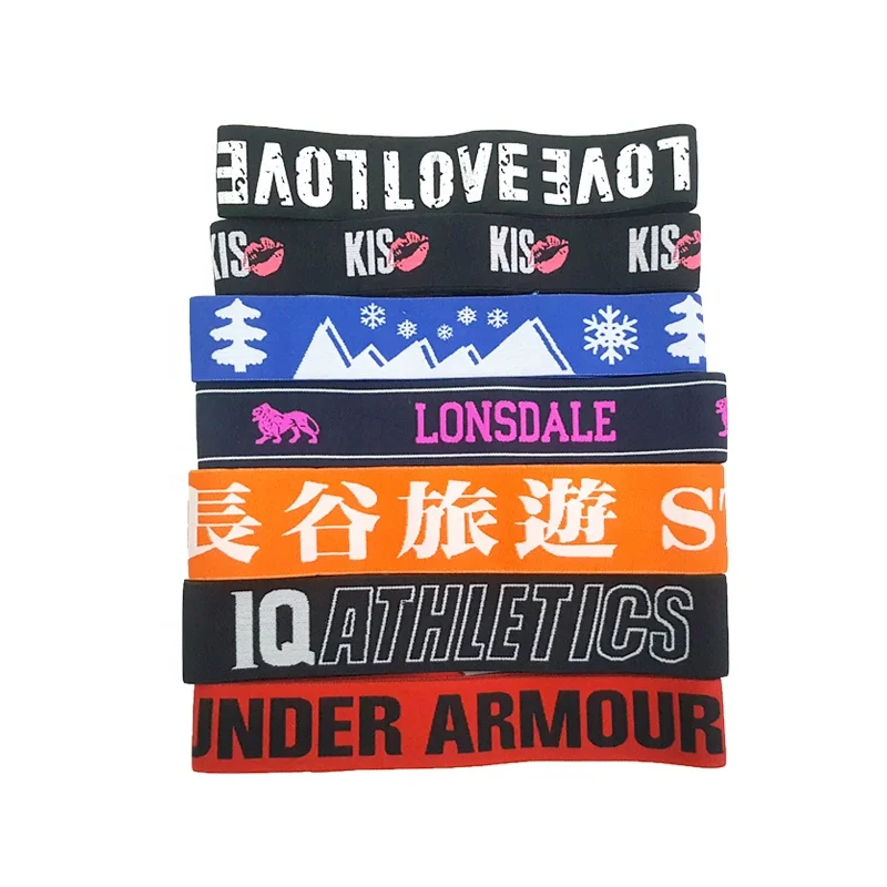 Nylon custom jacquard elastic band for boxer waistband
