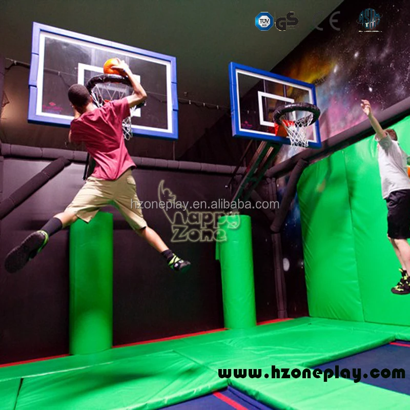 China Factory American standard indoor outdoor trampoline park indoor play park with basketball hoop
