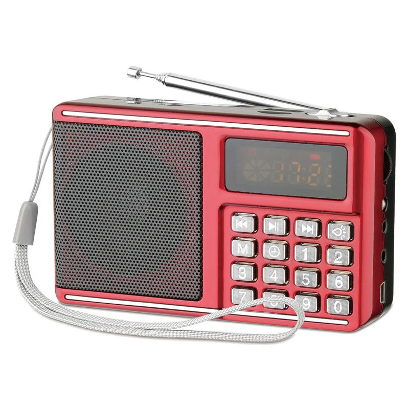 ЖК Фонарик Радио usb динамик часы FM радио