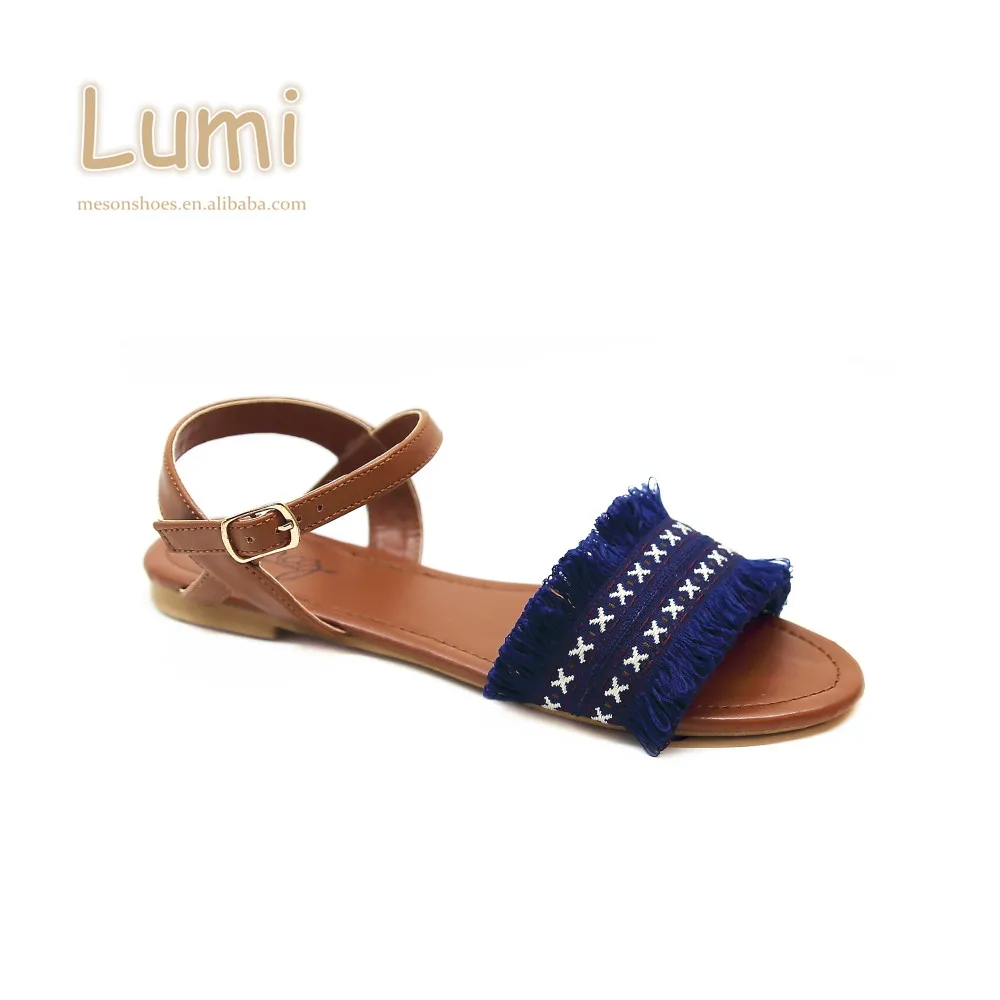 low moq cheap china handmade sandal flat shoes women sandals
