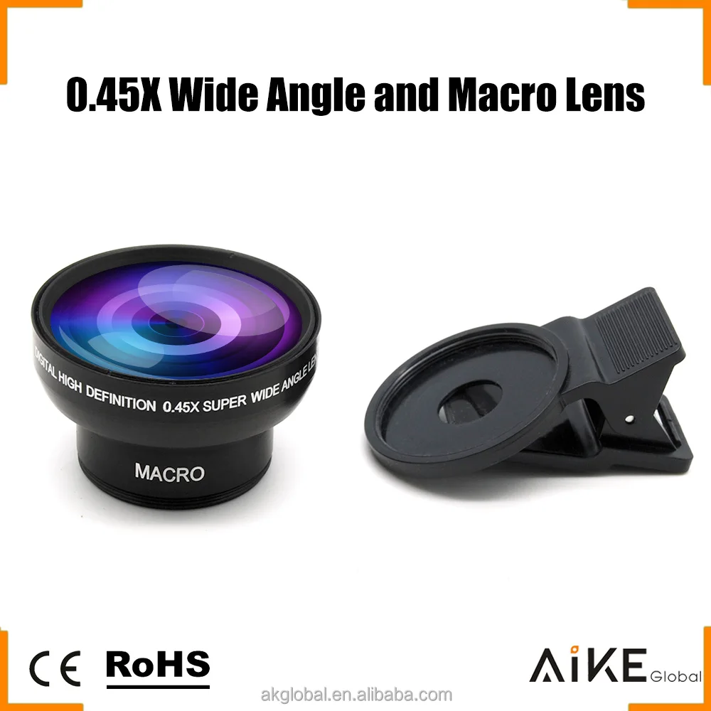 2021 top seller Extra Camera Lens 0.45X Super Wide-Angle 15X Macro 2in1 lens kit
