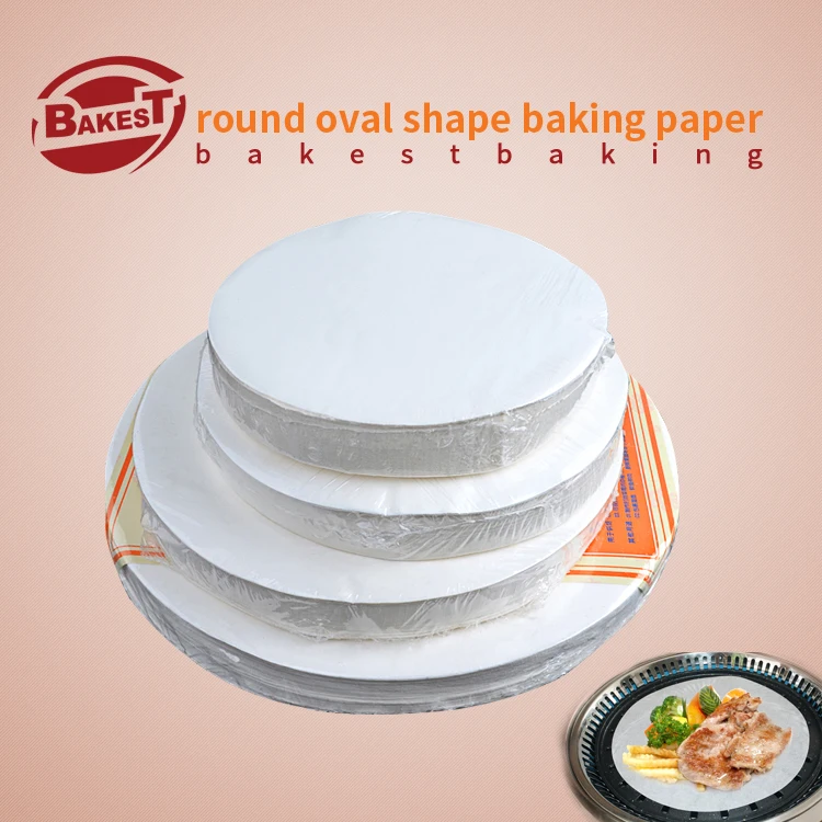Bakest Factory Wholesale  Baking Oil Paper 500 pcs/bag Round BBQ Barbecue Oil-proof  Food Grade  Grill White Paper