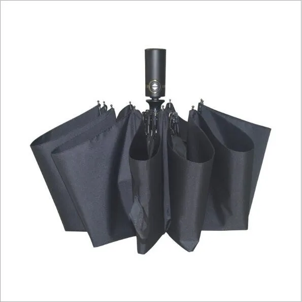 Amazon hot sell three folding umbrella automatic umbrella custom logo 10ribs  rain umbrella
