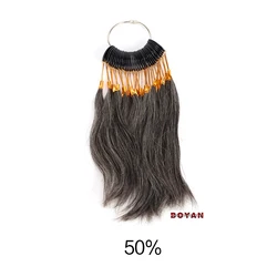 Best quality 50% grey white human hair color ring for color testing
