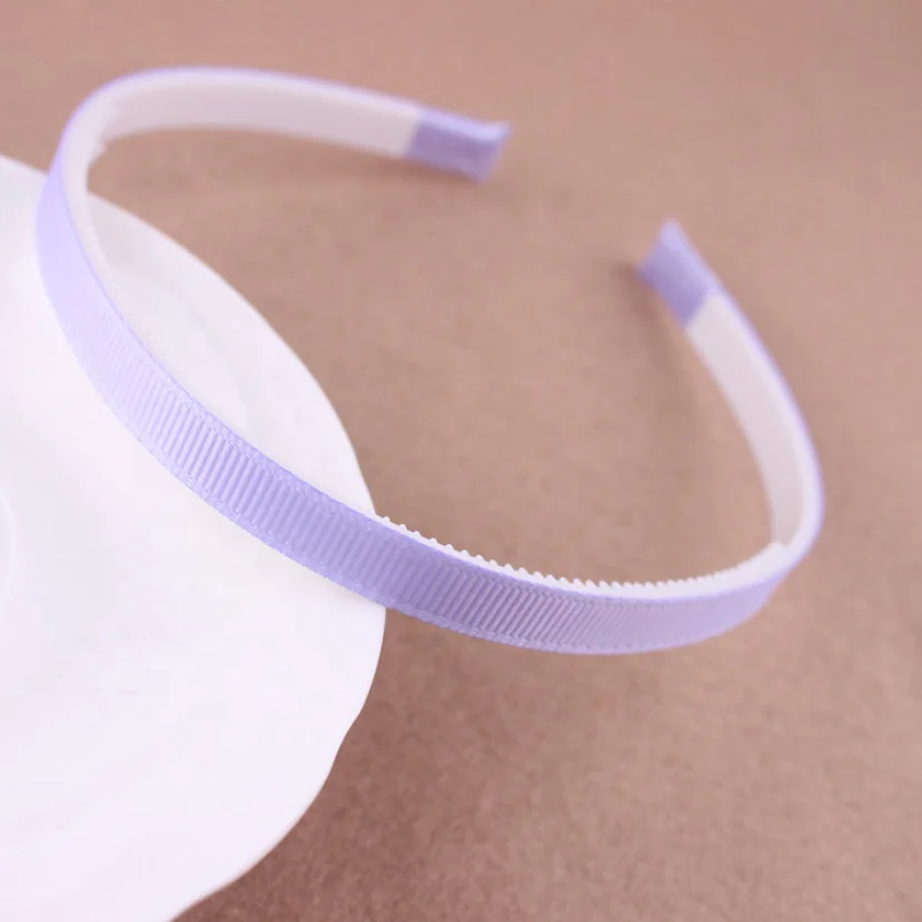 Wholesale multicolor DIY basic tooth antislip ribbon covered headbands 10mm width