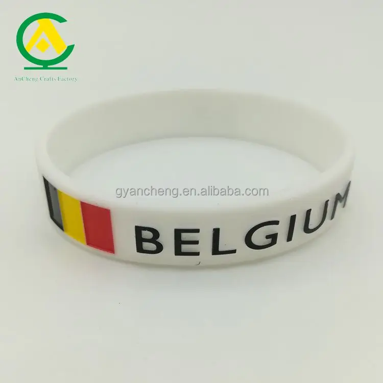 Fashion Belgium Flag Wristband, Belgium Jewelry, Belgium Souvenir