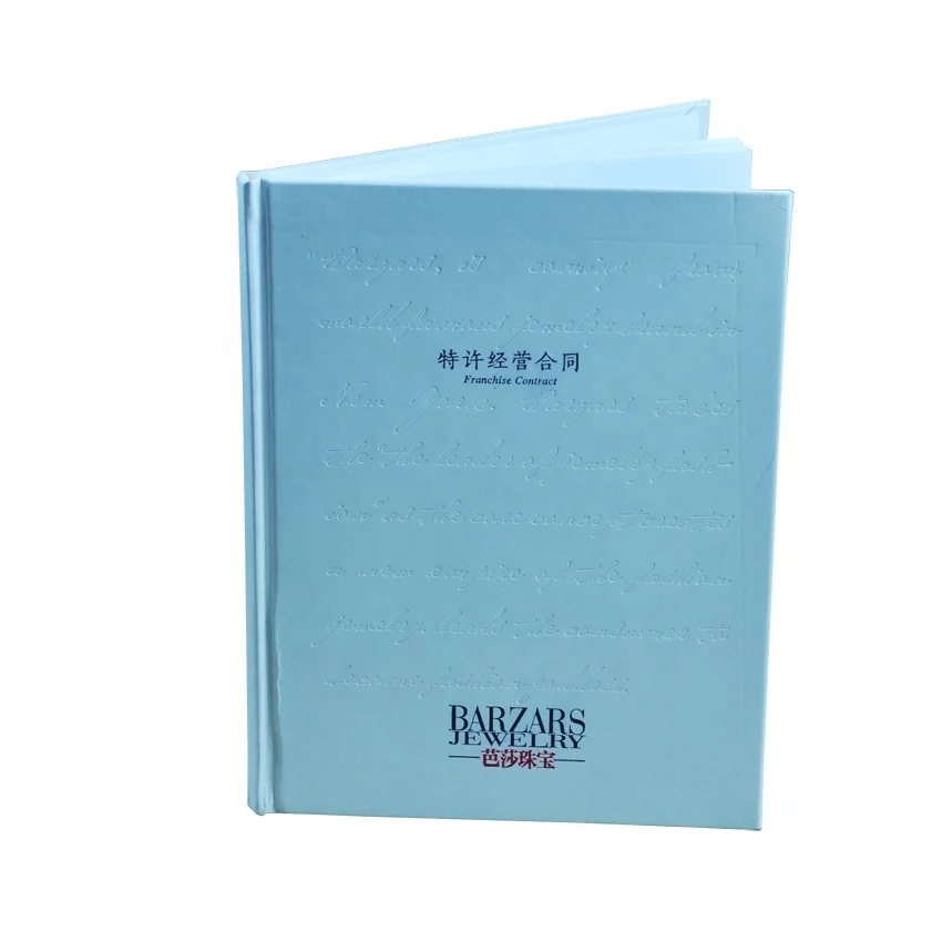 Professional factory high quality genuine leather bound book printing with embossing