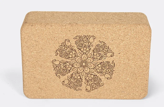 
Laser Logo High Density Natural Cork Yoga Blocks 