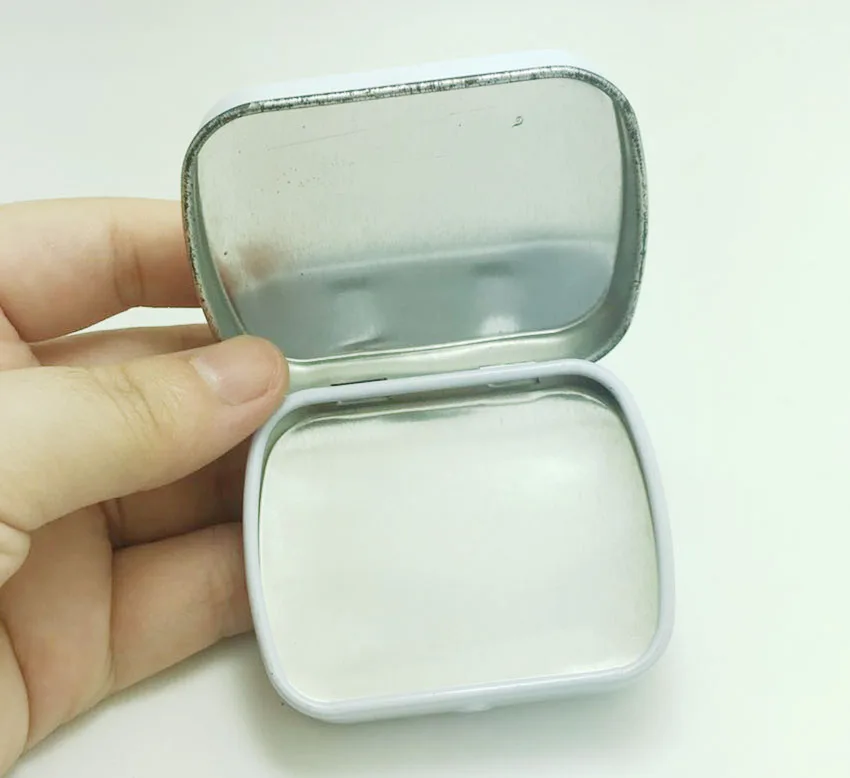 Fancy Small Rectangular Hinged Altoid Tin, Breath Mint Tin Box, Empty Mint Tin Cans