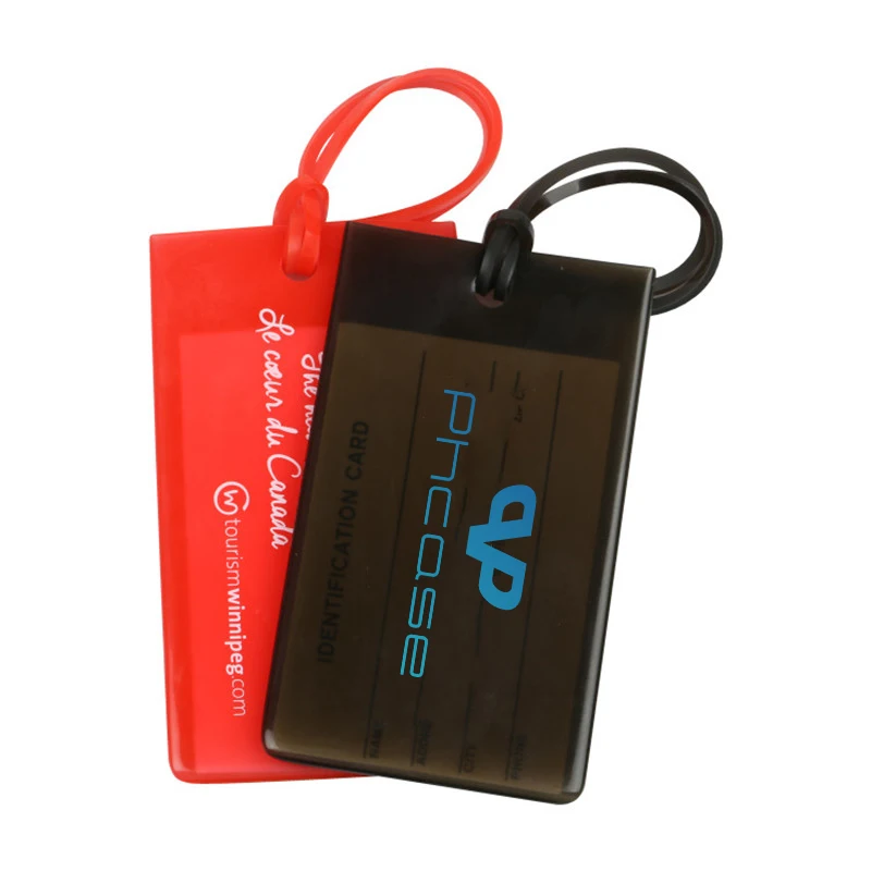 Factory Luggage Tags For Suitcases, Flexible Silicone Travel ID Identification Labels Set For Bags & Baggage