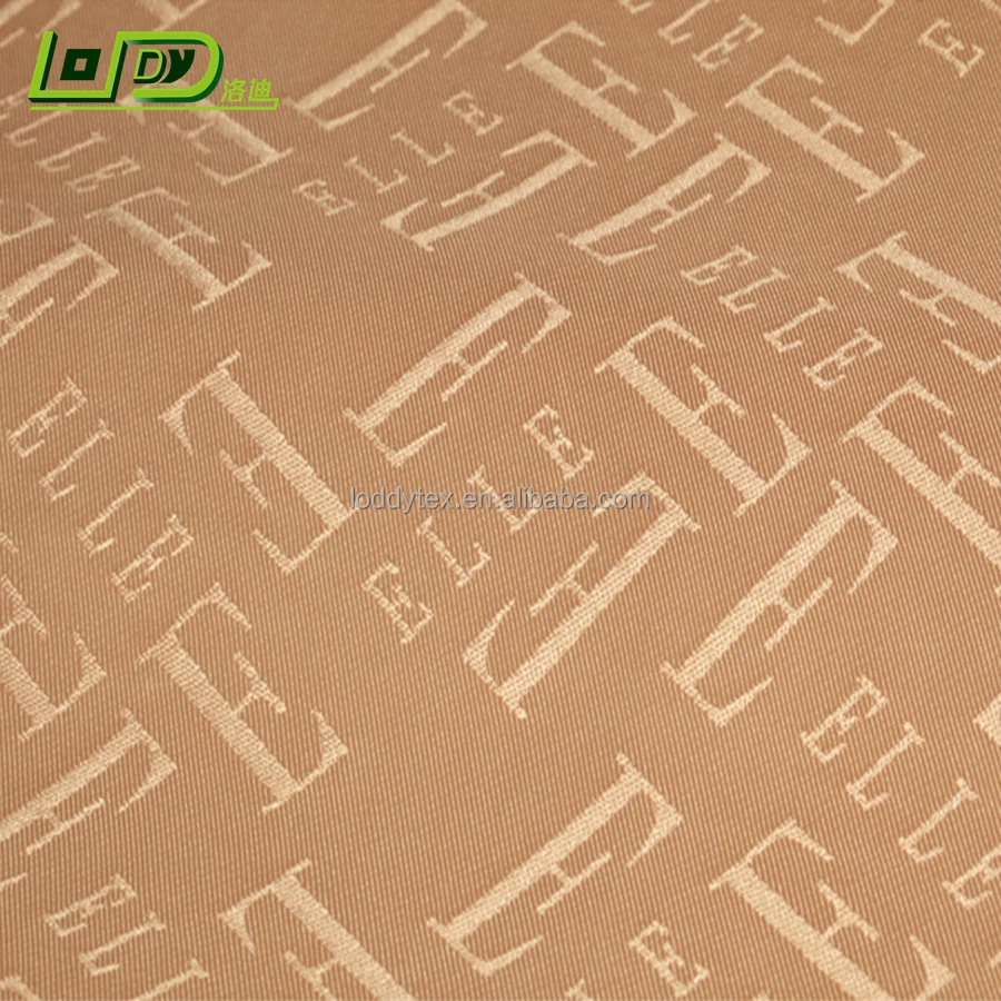 Jacquard lining brand logo / logo jacquard lining fabric