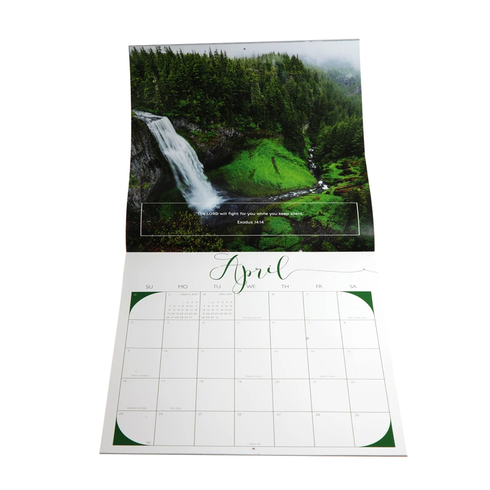 Hot sale full color custom 2024 wall calendar printing