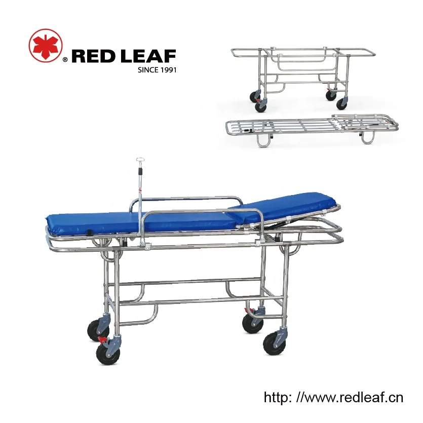 YQC-4L Red Leaf stainless steel emergency bed for sick person transport in hospitals