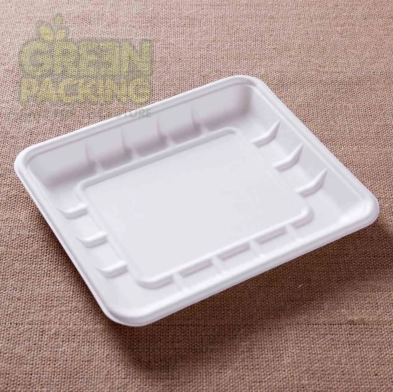 cana bandejas compostáveis ​​placas