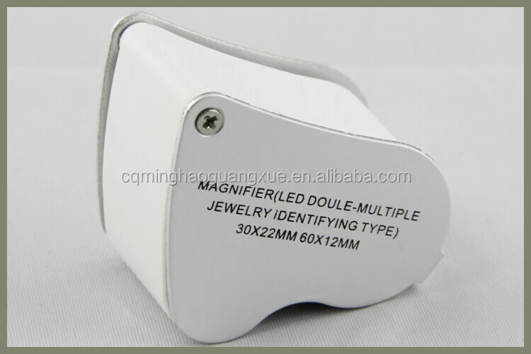 Новинка 9889, Ювелирная Лупа с двумя объективами 30x 60x, лупа с подсветкой из 2 светодиодов