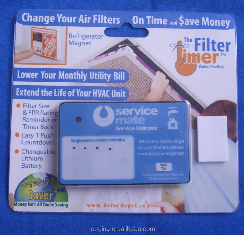 Water Filter Reminder Timer clock can set 180 days 365days count down