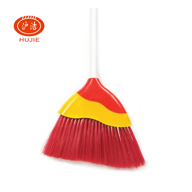 new design floor clean plastic broom premium factory broom in china with soft fiber escobas