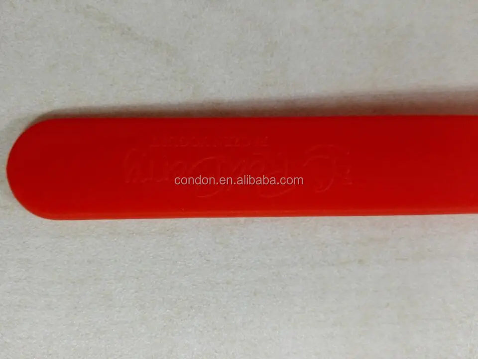 Colorful ice cream plastic spoon with logo