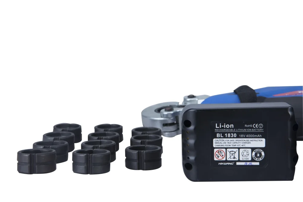 EC-300 60KN Cordless Hydraulic Cable Lug Terminal Crimper 18V Hydraulic Crimping Tool with 220V Voltage