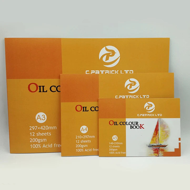 Best Selling Oil colour drawing pad with 200gsm paper