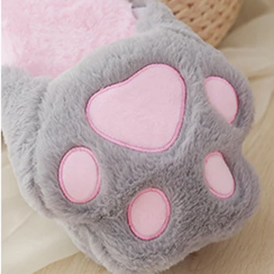 New styles cute cartoon household paw woman plush cotton slippers