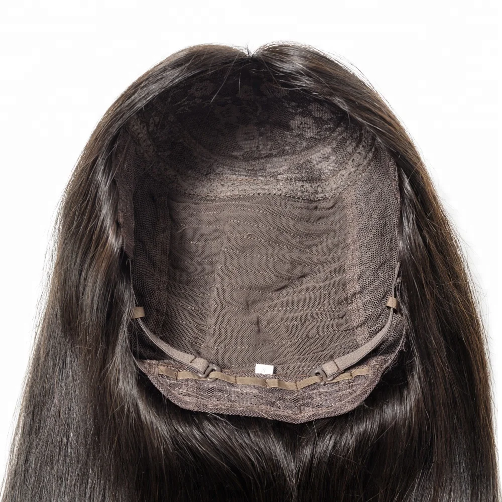 Cuticle aligned hair 14' full silk base shoulder length human hair jewish wig