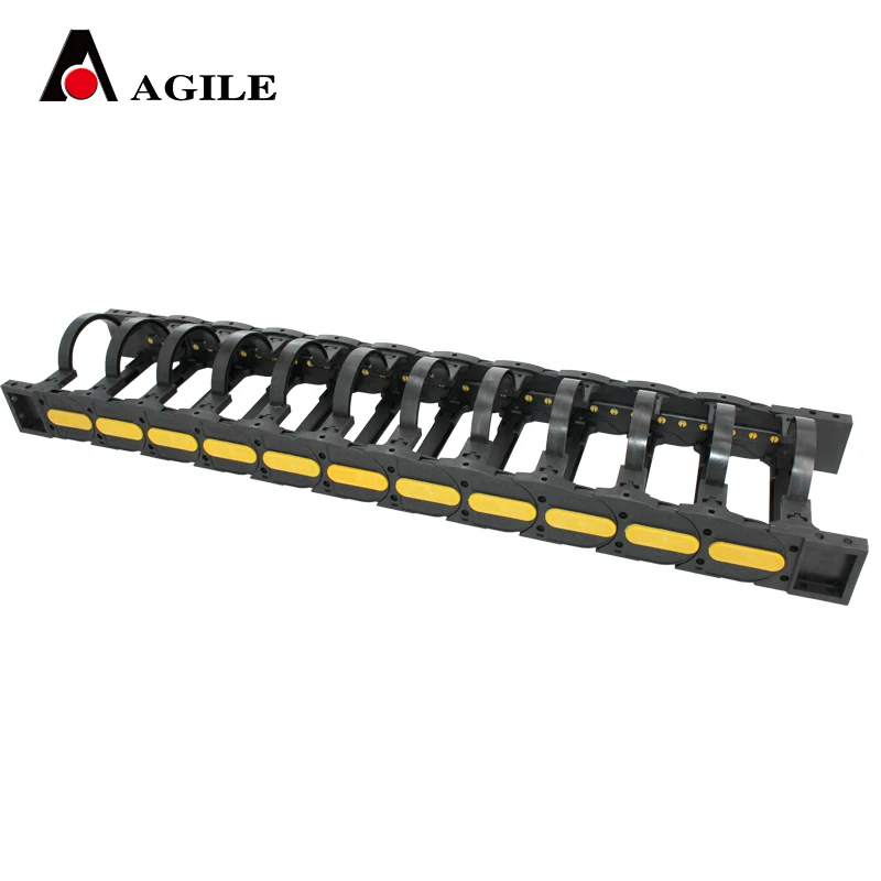 
48*175 mm reinforced nylon customized cable chain with arched frame for air tunnel pipes 