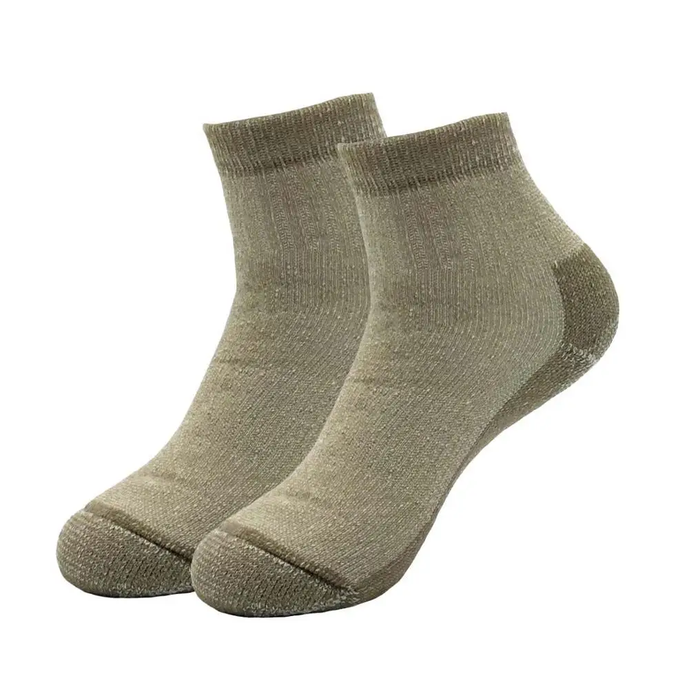 Y-003  Khaki classic style cotton men prima sport short ankle socks