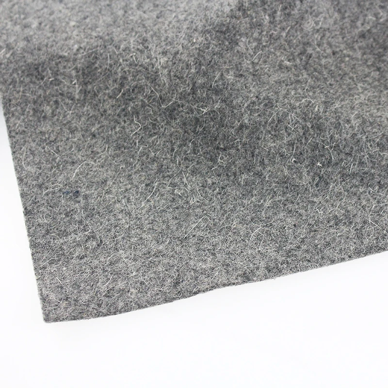 Темно-серая твердая прессованная 4 мм шерстяная войлочная ткань для промышленности