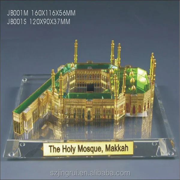 New design  mini 3d crystal Mecca building scale models JB001L