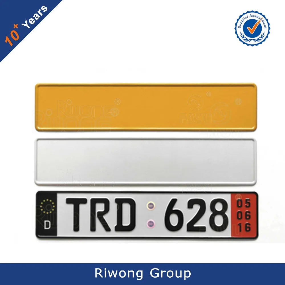 High security blank aluminum reflective license plates