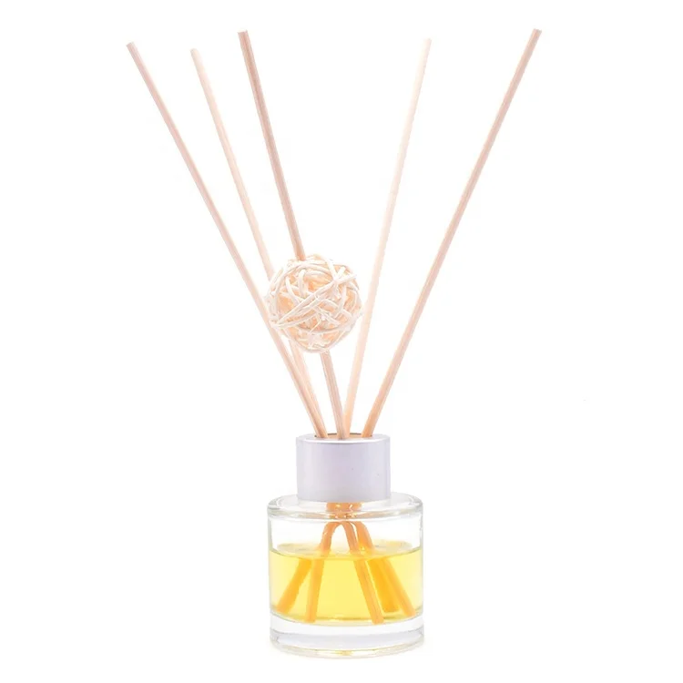 Factory Selling 50ML Clear Empty Round Reed Attar Diffuser Glass Bottle for Home