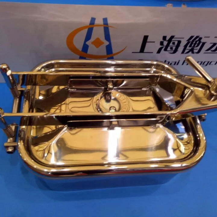 Top quality stainless steel rectangular manways manholes with cover for tank