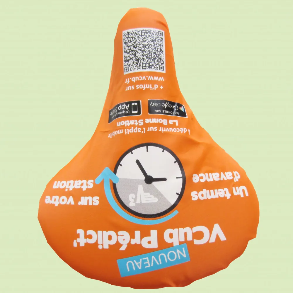 Custom print logo  waterproof pvc eva nylon bicycle saddle cover cheap bike seat cover for Promotion