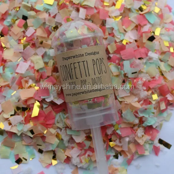 Цветные бумажные конфетти попперы для свадебной церемонии