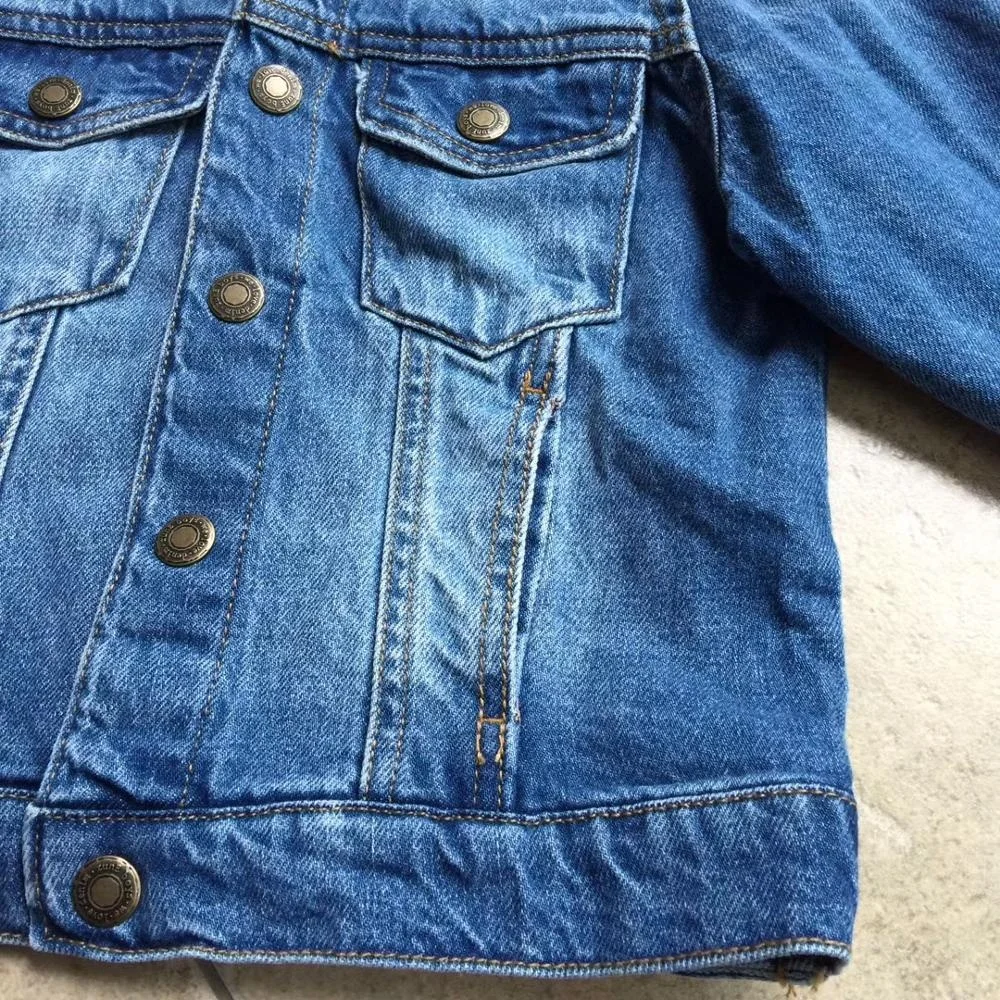 kids denim jacket children jacket for girl denim coat solid easy fashon boutiques kids clothes wholesale bulk baby outfit