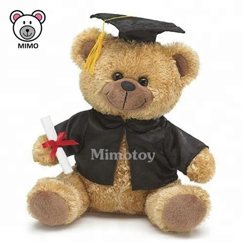 Best Sales Cartoon Cute University Stuffed Animal Soft Kids Toy Plush Graduation Teddy Bear T shirts