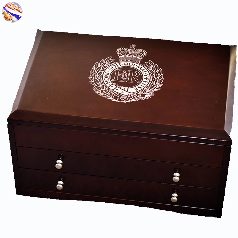 High Quality wholesale wooden boxes Wood Crafts Box packaging custom with Drawer