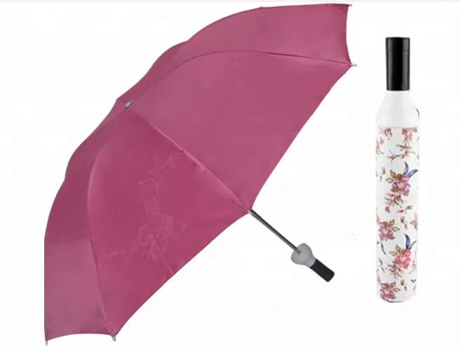 
New Inventions Cheapest New Portable Rain Water Wine Bottle Umbrella, Umbrella with logo Prints 