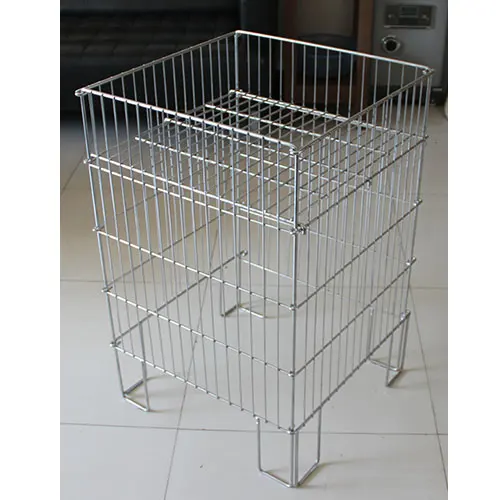 AU50 gondola shelving with wire basket shelves in Australian market with bright yellow powder coating surface