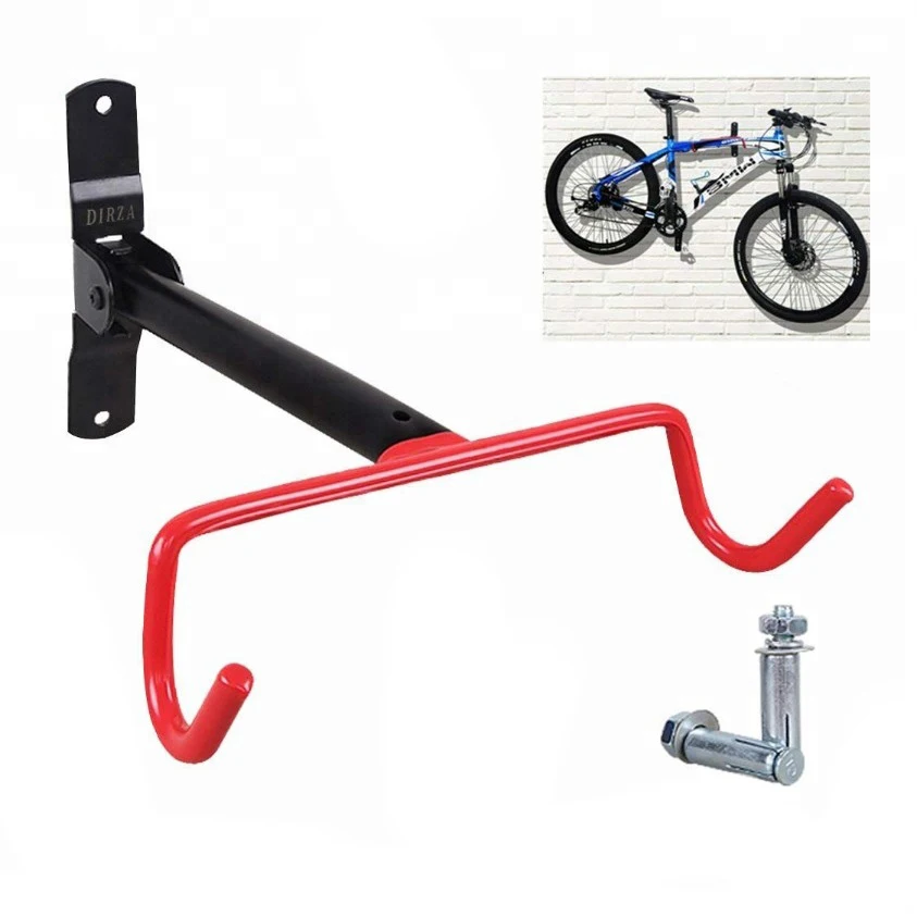 Home Bike Hanger Wall Mount Double Bicycle Rack Wall Hook Flip-Up Bike Holder Stand Storage System for Garage and Shed