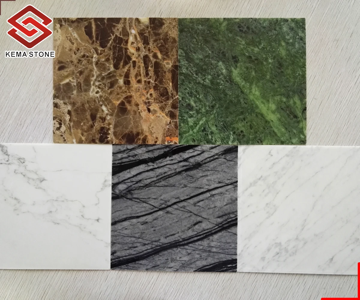 New Technology Real Natural Ultra Thin 3mm Thick  Marble Marmala White Tiles