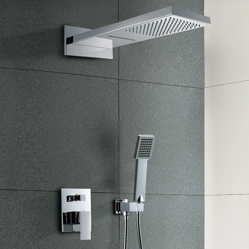 Sanitary wares bathroom waterfall rainfall concealed rain shower set