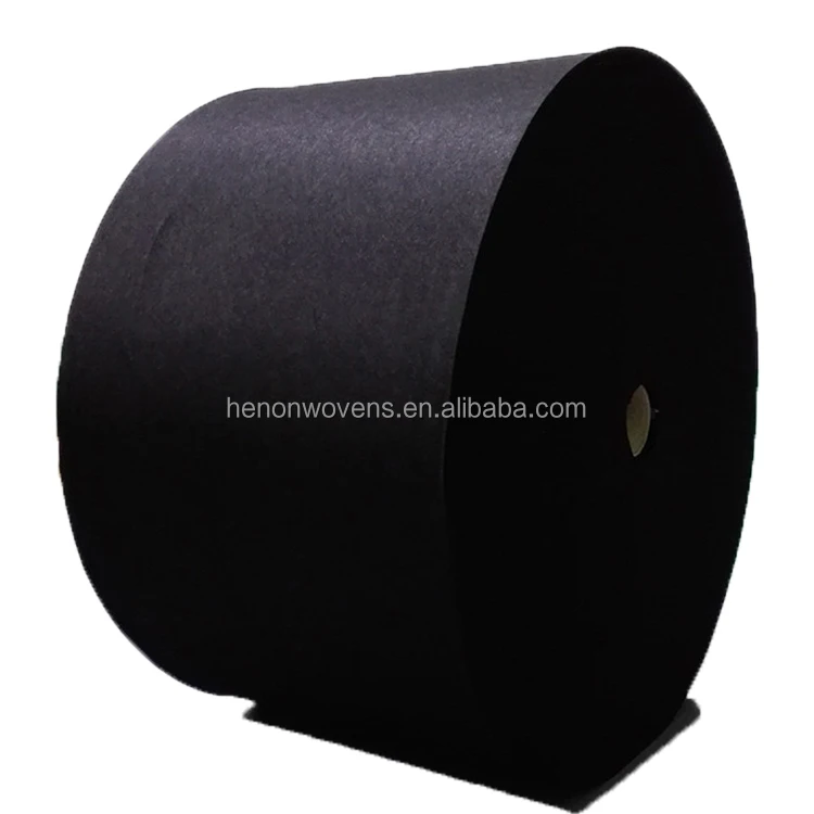 Black plain spunlace nonwoven fabric for car and machine production
