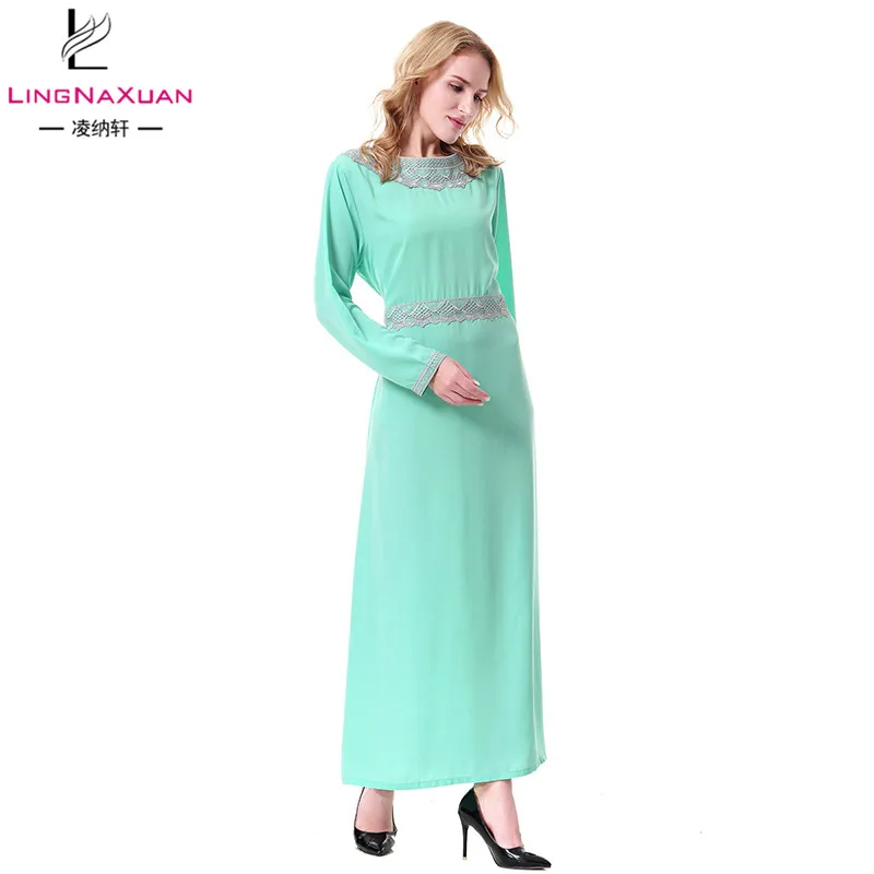
Abaya Kaftan Maxi Ethnic Muslim Long Dress for Women 