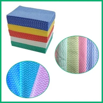 45g wave printed pack of 50 super absorbent spunlace nonwoven fabric disposable dish cloth