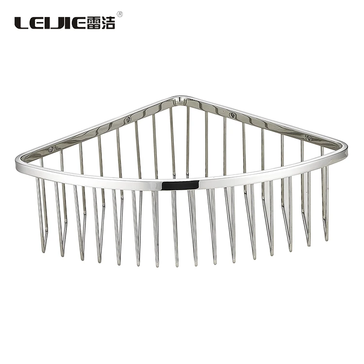 Hot Sell Wall Mount Storage Mesh Shower Bath Caddy Corner Basket