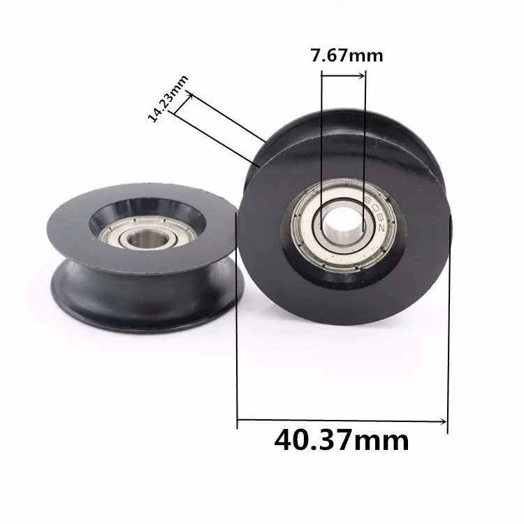 608zz bearing nylon POM plastic roller pulley for bathroom sliding door wheels U groove pulley
